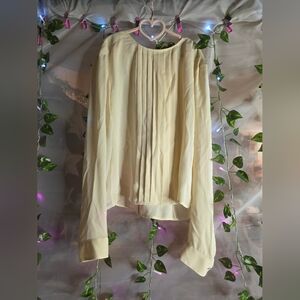 rag & bone Cream Pleated Blouse